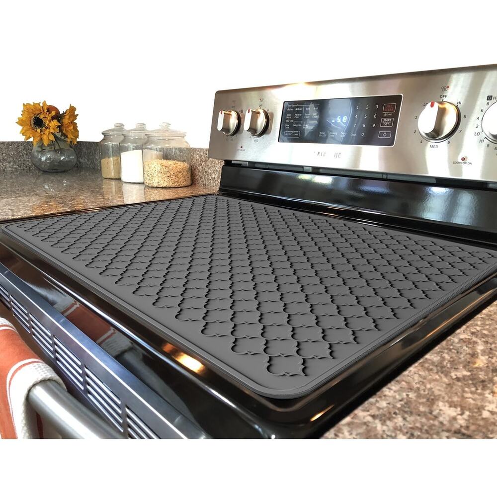 Stove Top Cover for Electric Stove Silicone Stove Mat for Glass Top Stove 31x21"